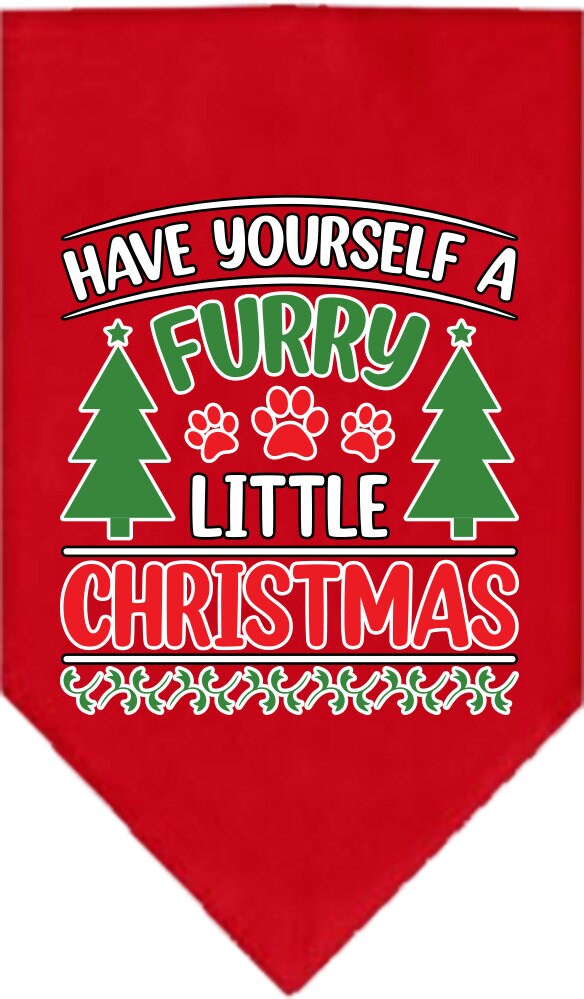 Pañuelo navideño para mascotas y perros serigrafiado con la frase "Pasa una Navidad con tu peludo amigo"
