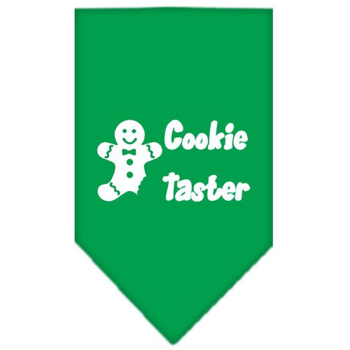 Bandana navideña para mascotas y perros serigrafiada, "Cookie Taster"