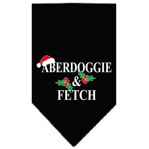 Bandana navideña para mascotas y perros serigrafiada, "Aberdoggie Christmas"