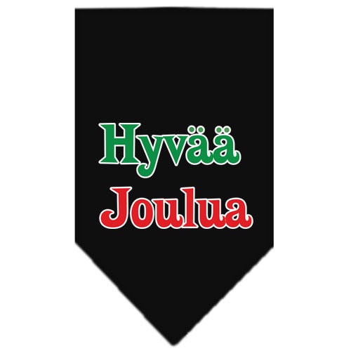 Bandana navideña para perros y mascotas serigrafiada, "Hyvää Joulua"