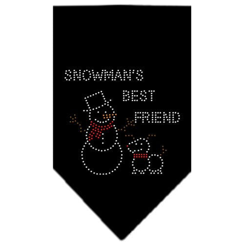 Bandana navideña para perro y mascota con diamantes de imitación, "El mejor amigo del muñeco de nieve"
