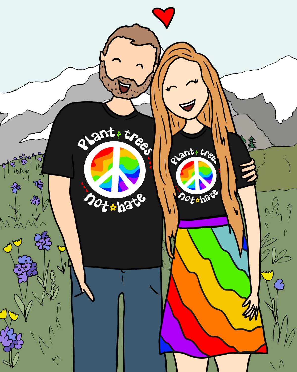 Camiseta unisex supersuave "Planta árboles, no odies" 