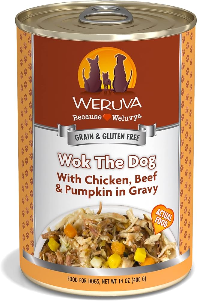Alimento Húmedo para Perros Weruva "Wok The Dog" Pollo y Carne de Res (14oz)