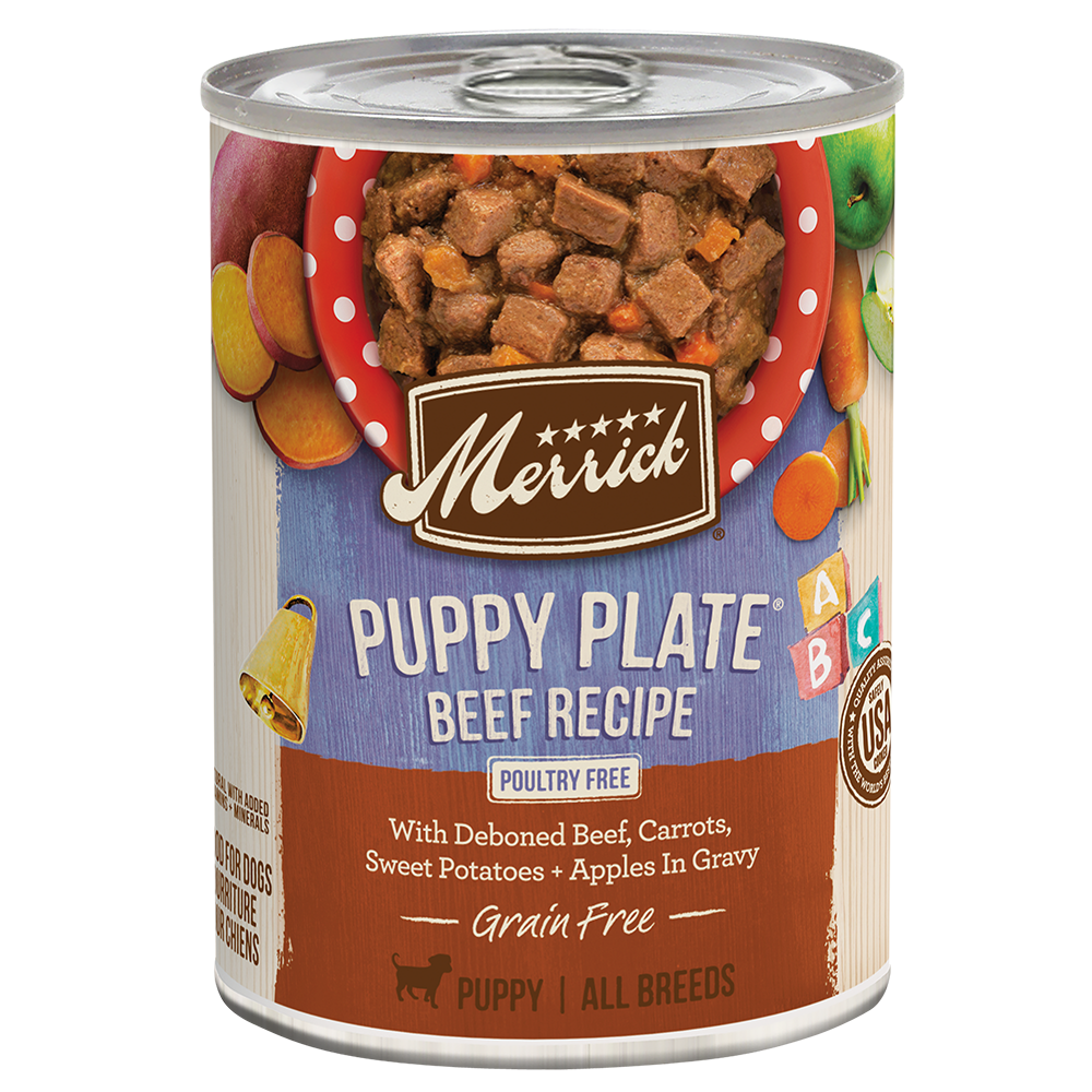 Alimento húmedo para perros Merrick Grain Free Puppy Plate de res (12.7 oz)