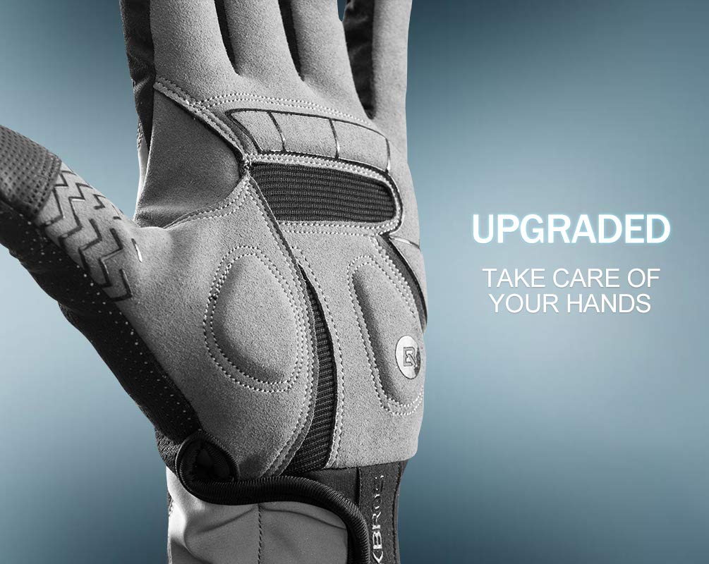 Fleece Full Finger Cycling Gloves, Motorcycle and Mountain Bike Gloves