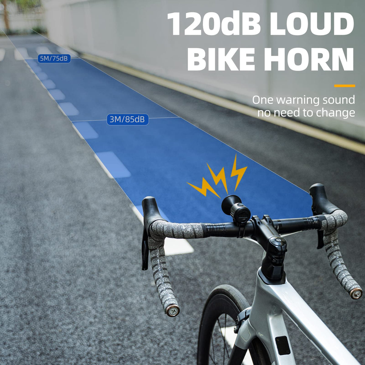 Timbre de bicicleta ROCKBROS, bocina eléctrica para bicicleta, resistente al agua, 120 dB 