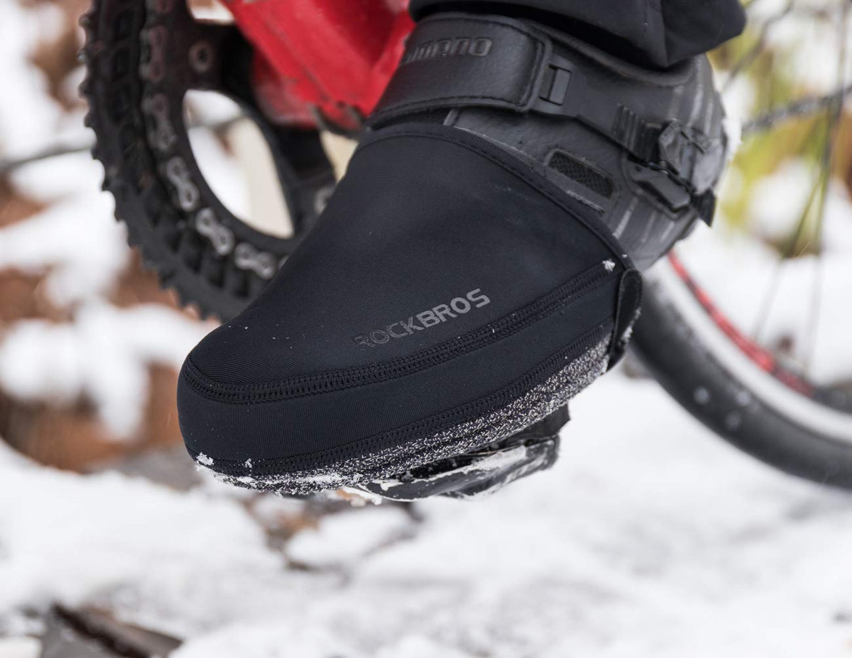 Cubrepunteras térmicas cortavientos ROCKBROS para zapatillas de ciclismo 