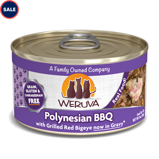 Weruva Adult Polynesian BBQ Red Bigeye in Gravy Cat Food (3oz)