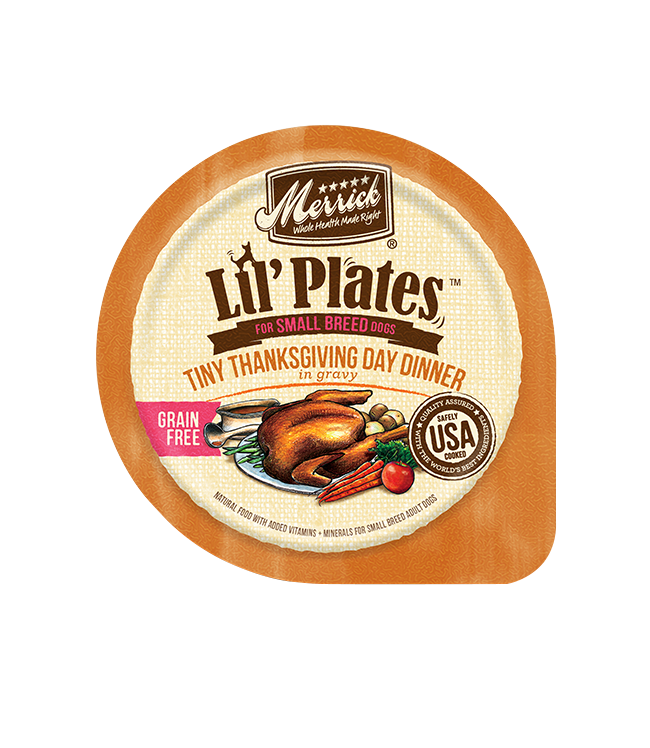 Alimento húmedo Merrick Lil' Plates Grain Free Tiny Thanksgiving Dinner para perros (3.5oz)