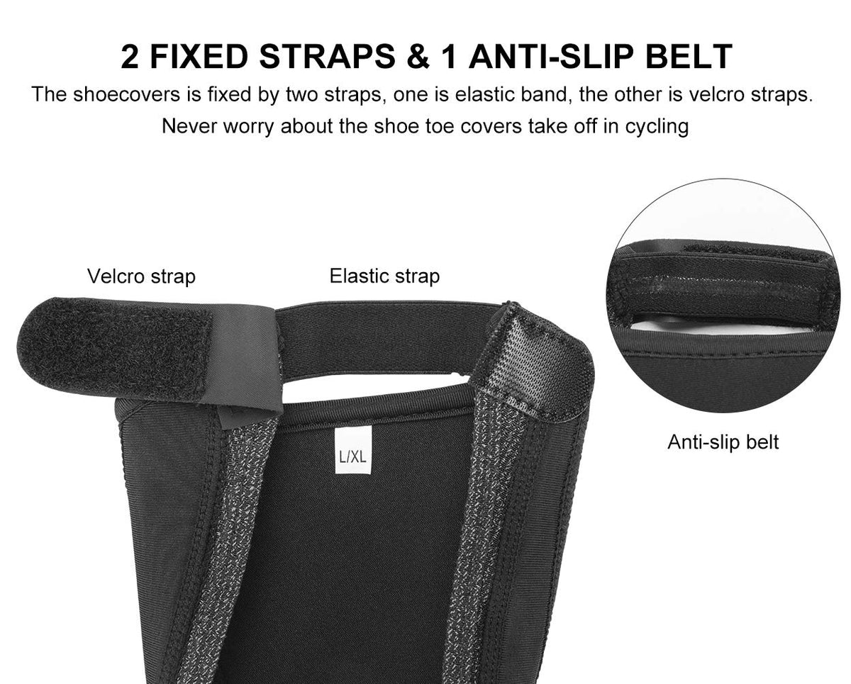 Cubrepunteras térmicas cortavientos ROCKBROS para zapatillas de ciclismo 