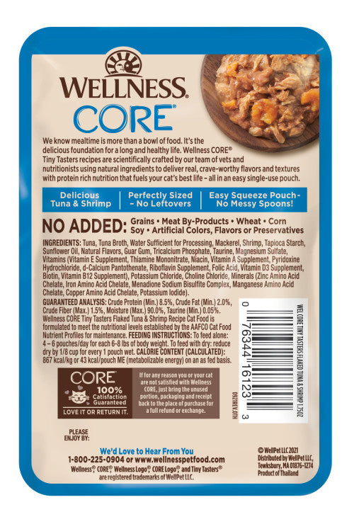 Wellness CORE Tiny Tasters Atún desmenuzado y camarones (1.75 oz)