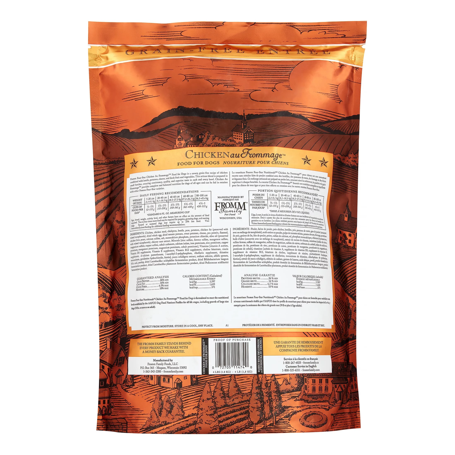 Alimento seco para perros Fromm 4 Star All Life Stages Grain Free Chicken Au Frommage