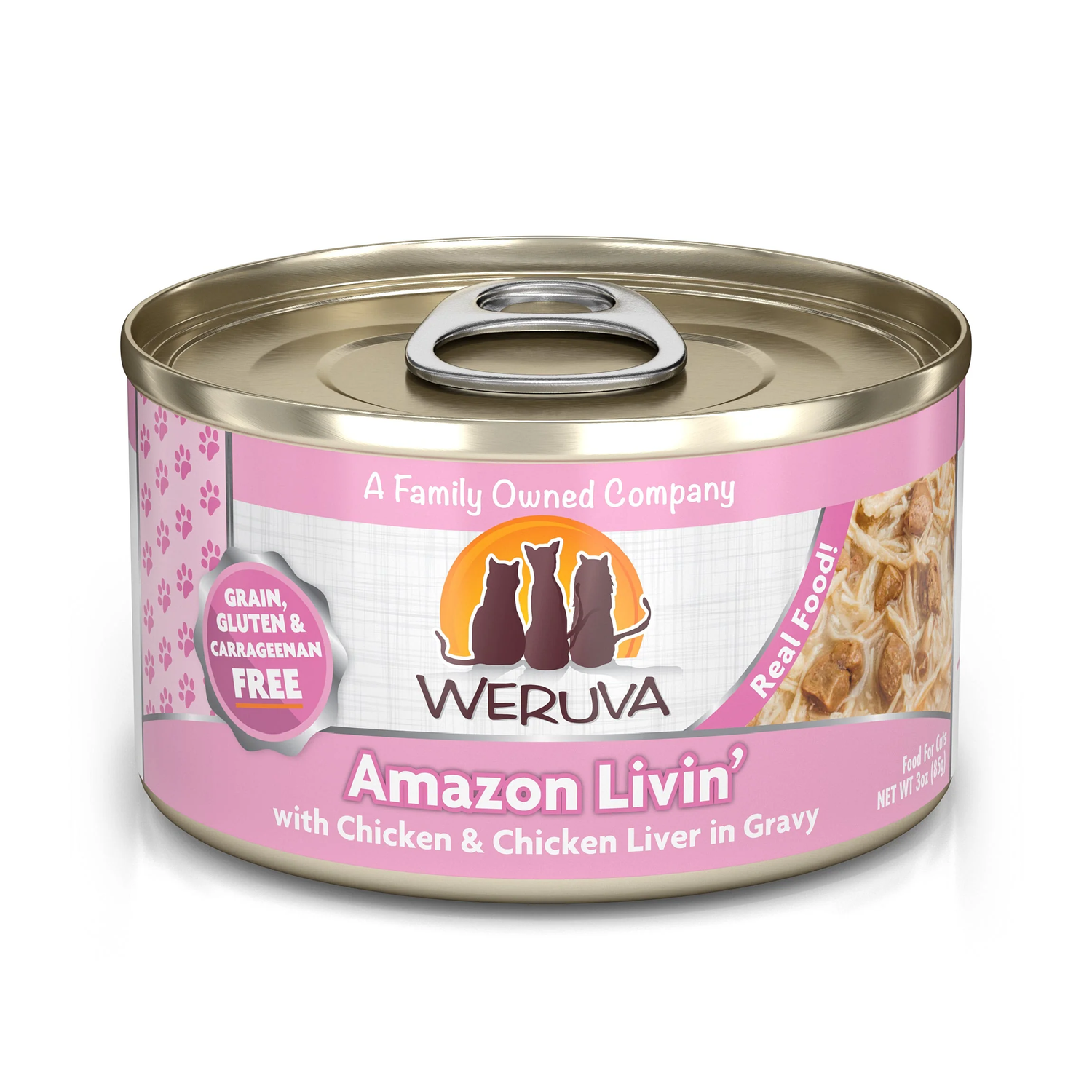 Weruva Classic Cat – Pollo y Hígado de Pollo en Salsa de Amazon Livin' (85 g)
