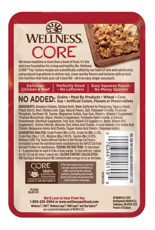 Wellness CORE Tiny Tasters Pollo y Res Picados (1.75oz)