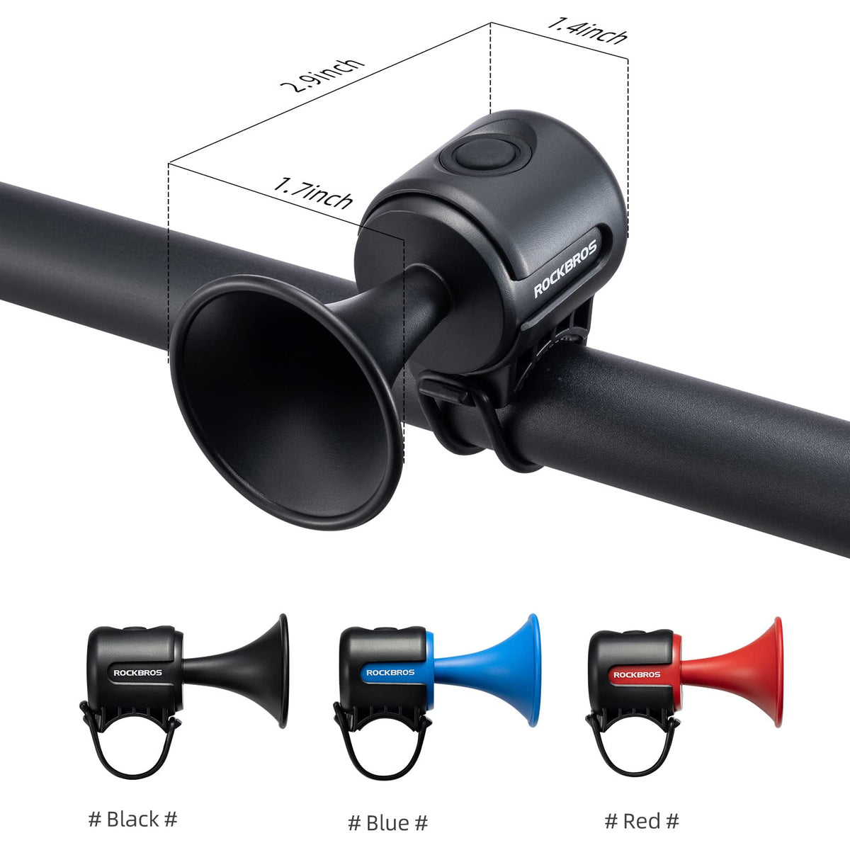 Timbre de bicicleta ROCKBROS, bocina eléctrica para bicicleta, resistente al agua, 120 dB 