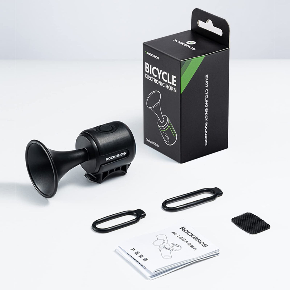 Timbre de bicicleta ROCKBROS, bocina eléctrica para bicicleta, resistente al agua, 120 dB 