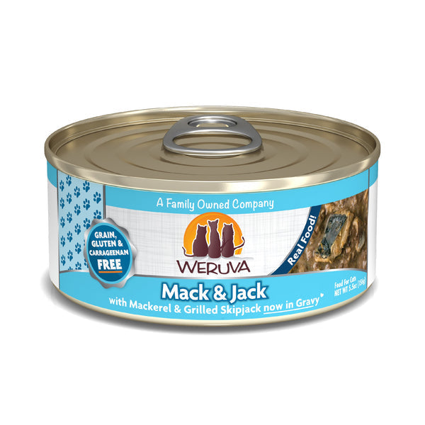 Weruva "Mack y Jack" Caballa y Bonito en Salsa (5.5oz)