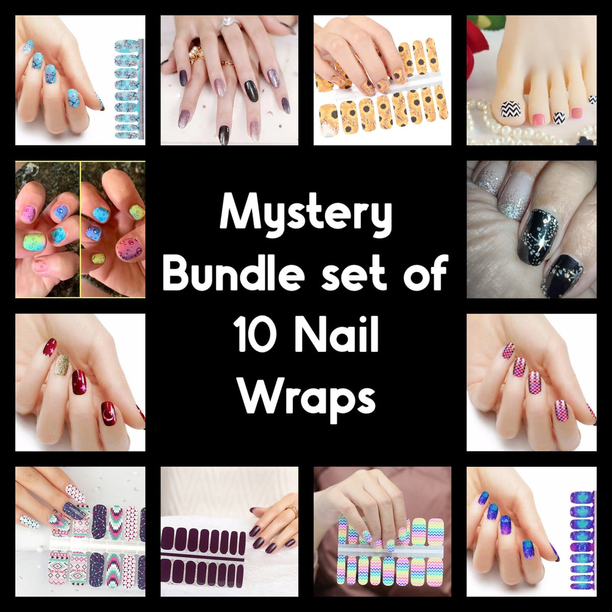 10 tiras de esmalte de uñas misteriosas