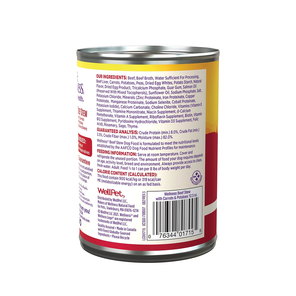 Alimento húmedo para perros adultos Wellness Beef Stew (340 g)