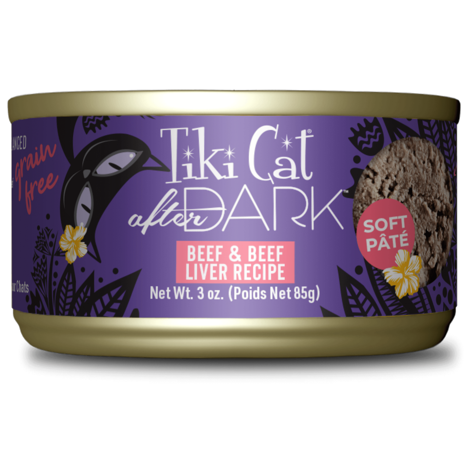 Paté de carne de res e hígado de res Tiki Cat After Dark (85 g)