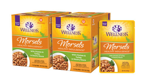 Wellness Healthy Indulgence Bocaditos – Pollo y Pavo en Salsa (Bolsita de 85g)