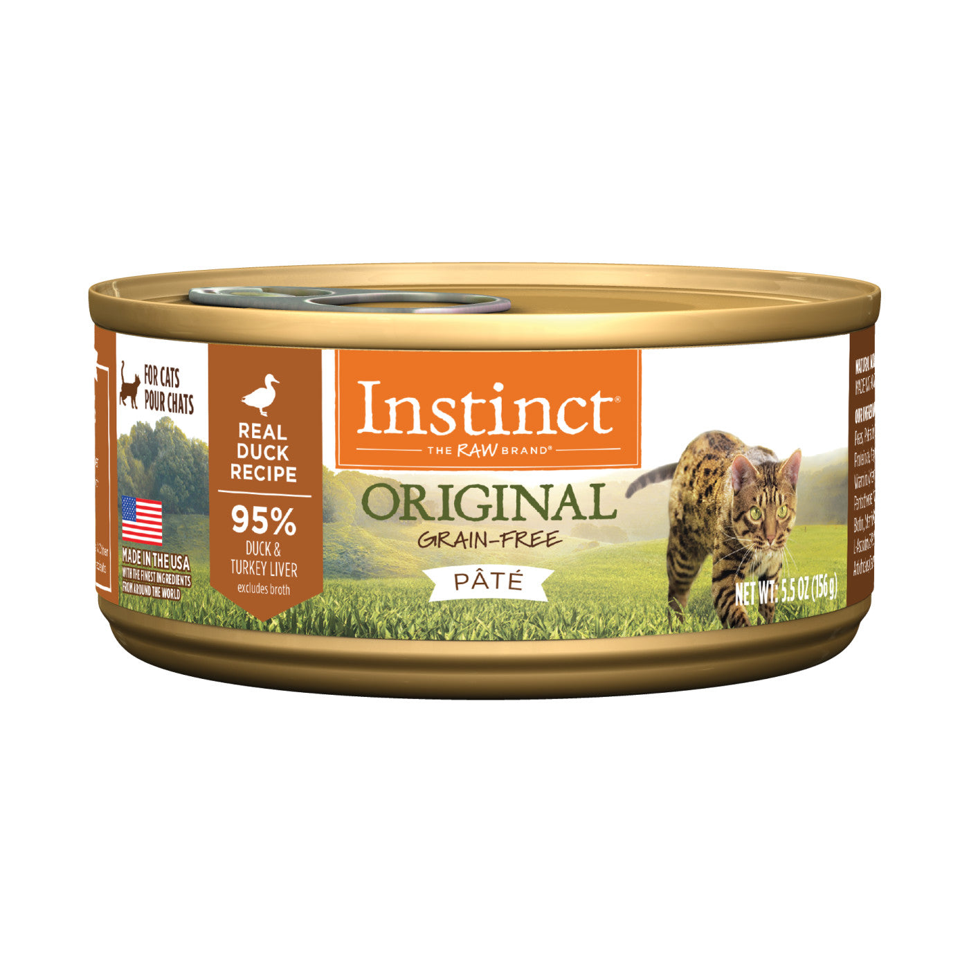 Alimento húmedo para gatos adultos Instinct Original con sabor a pato (157 g)