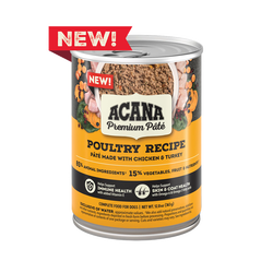 Acana Adult Grain Free Poultry Pâté Wet Dog Food (12.8oz)