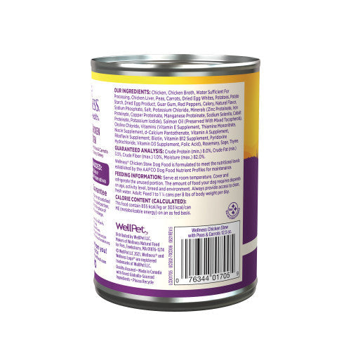 Alimento Húmedo para Perro Adulto Wellness Estofado de Pollo (12.5oz)