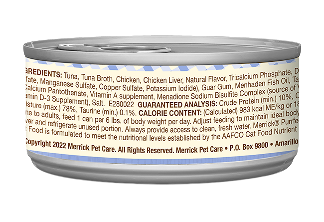 Merrick Purrfect Bistro sin cereales – Paté de atún para adultos (85 g)
