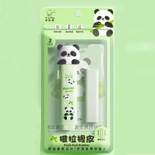 Borrador de goma con forma de panda