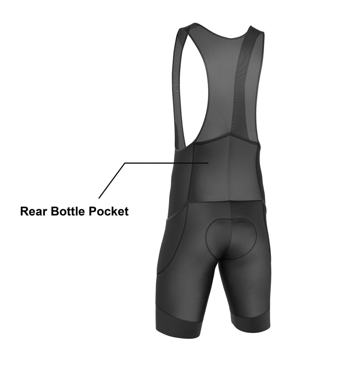 Culotte corto con tirantes de MTB para hombre, con 4 bolsillos 