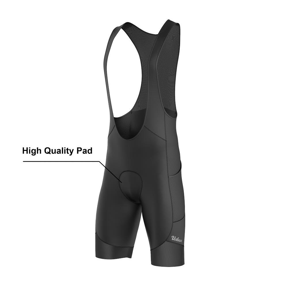 Culotte corto con tirantes de MTB para hombre, con 4 bolsillos 