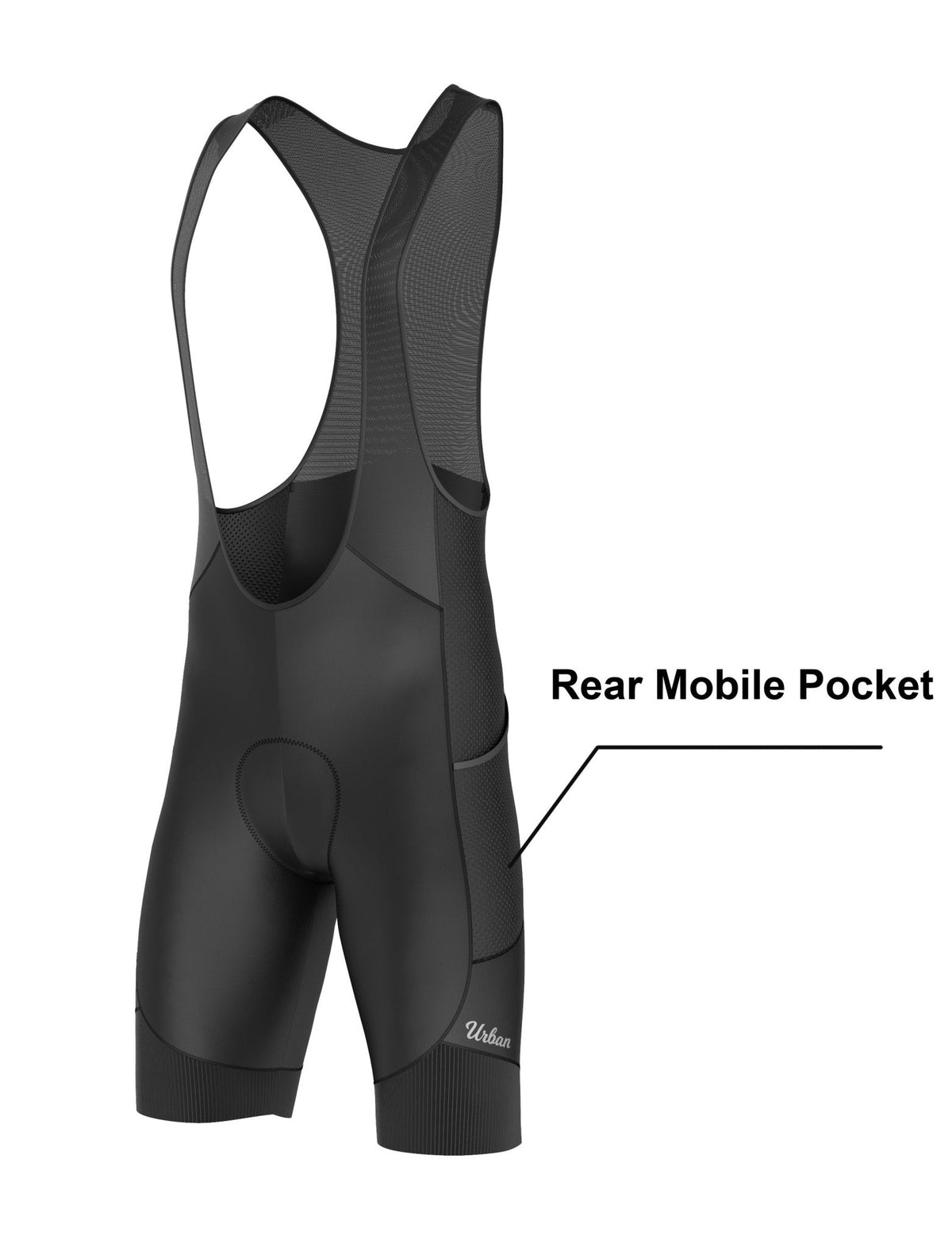Culotte corto con tirantes de MTB para hombre, con 4 bolsillos 