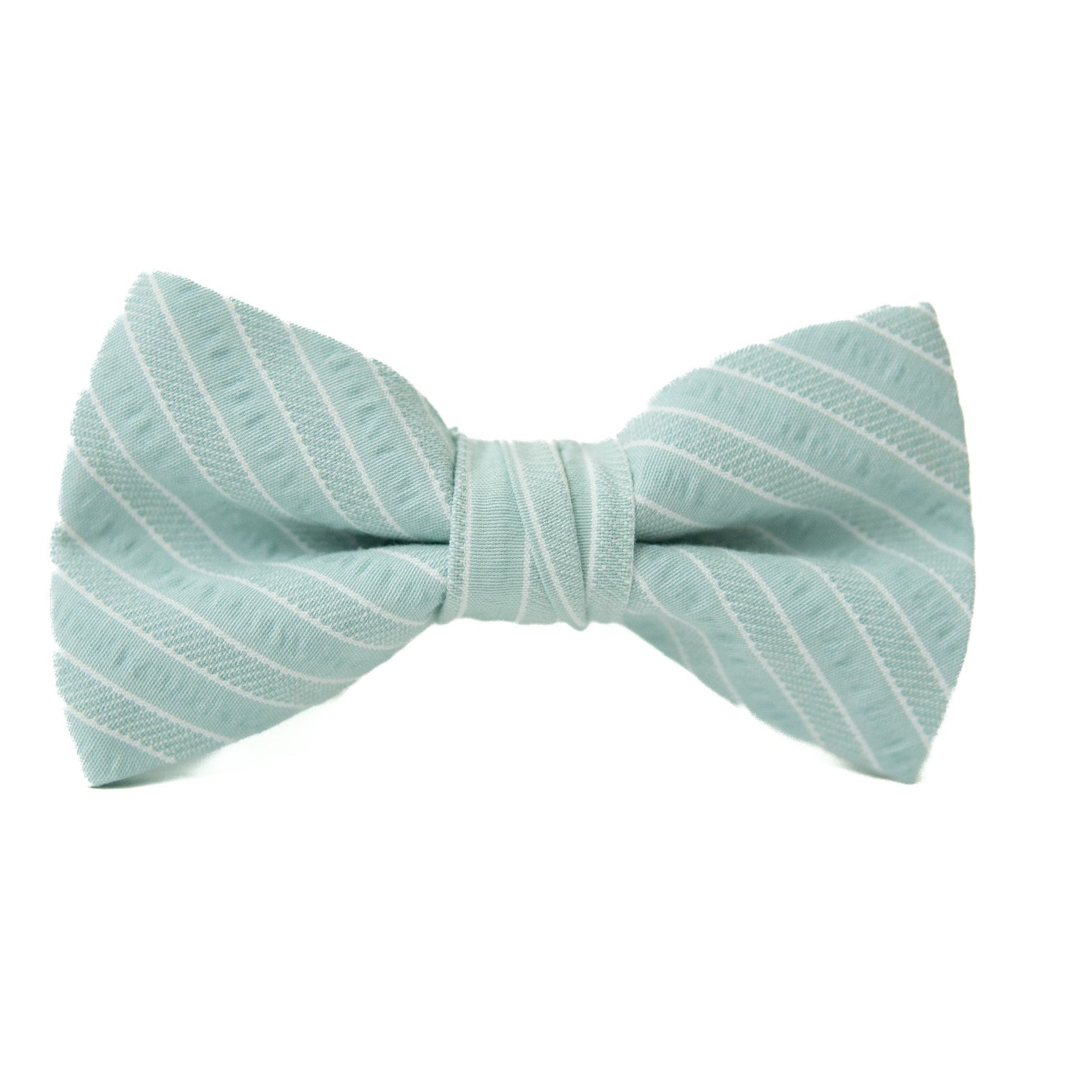 Mint Stripe Bow Tie for Boys