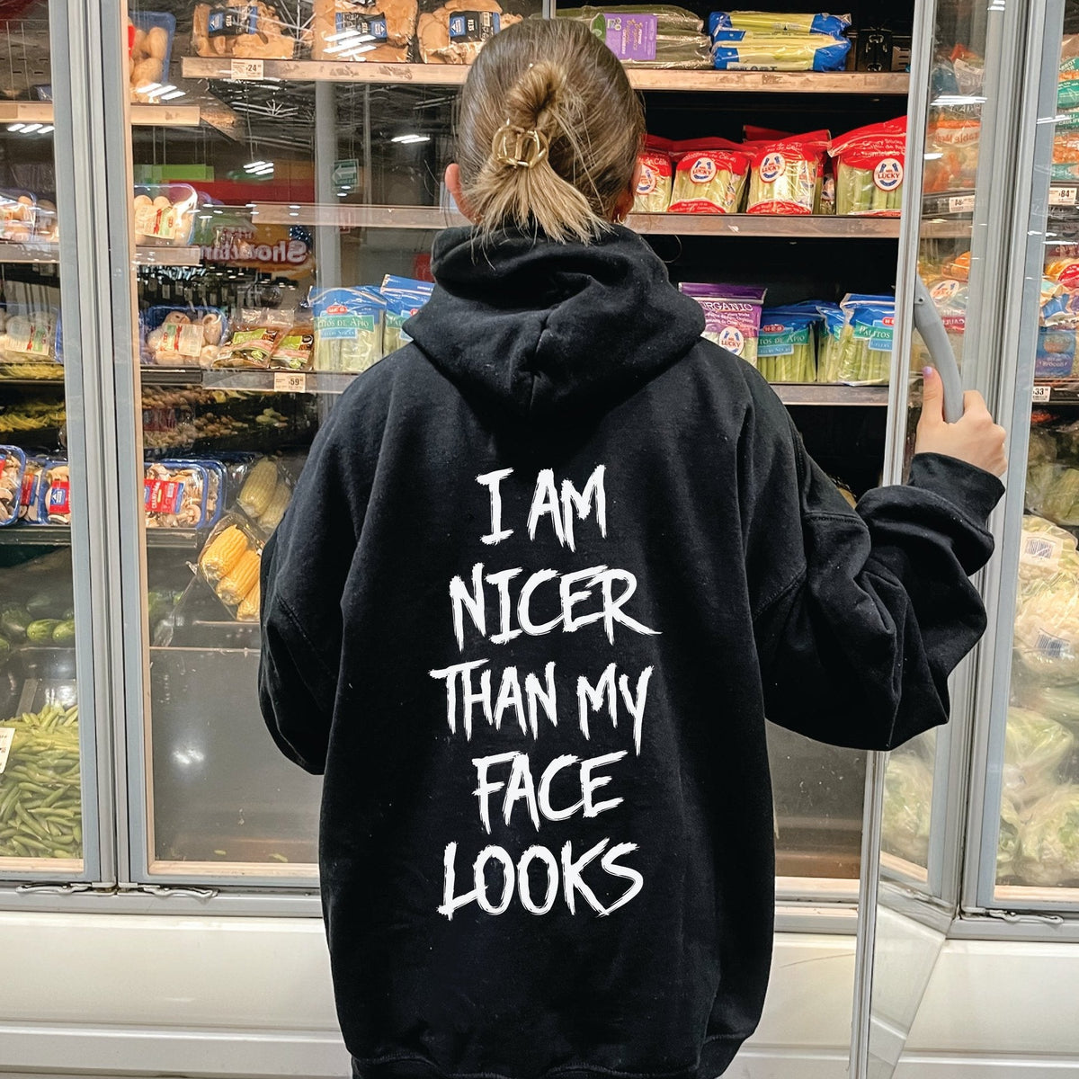 Sudadera con capucha "Mejor de lo que parece mi cara"