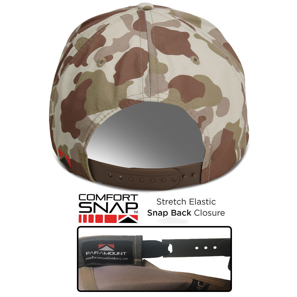 Gorra de pato pelirroja de 6 paneles con diseño de aves acuáticas