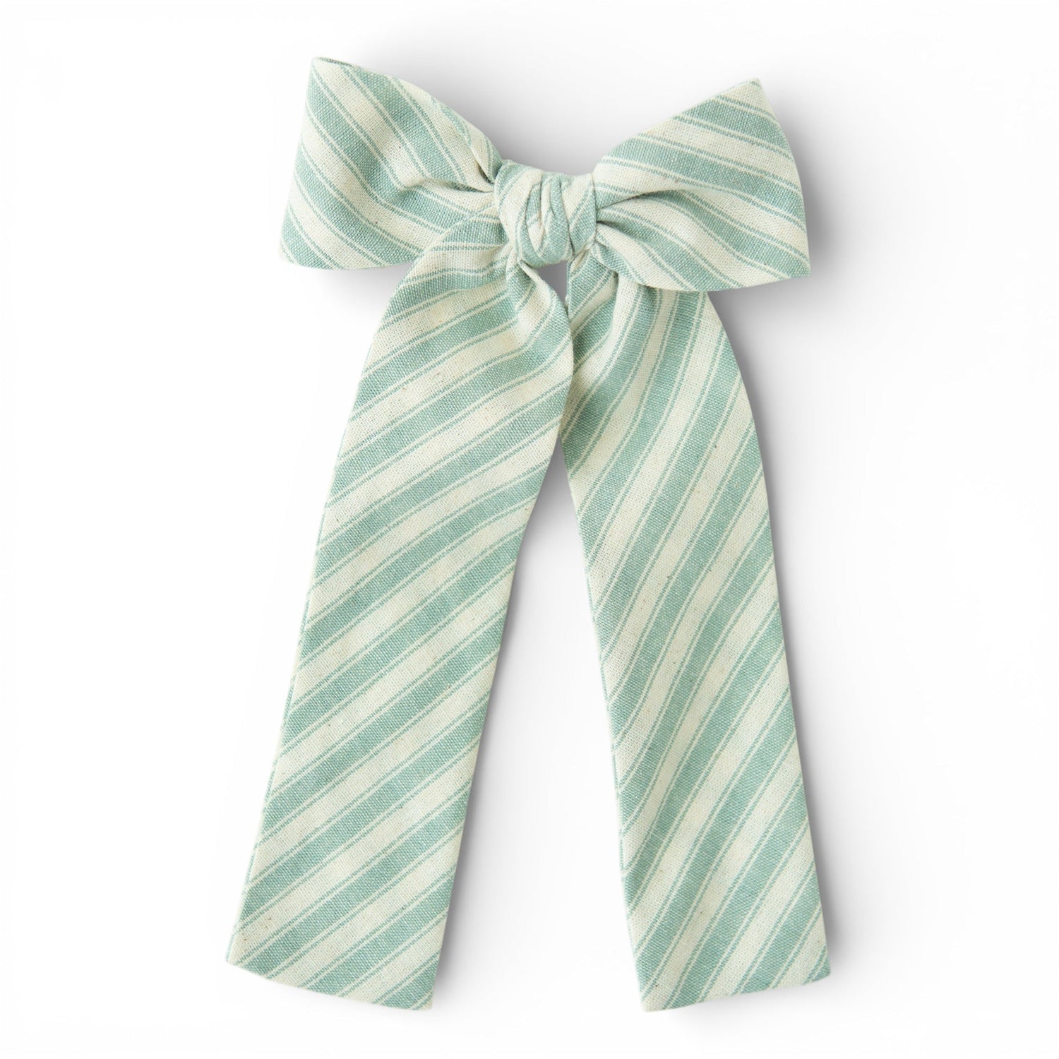 Pistachio Stripe - Lady Hair Bow