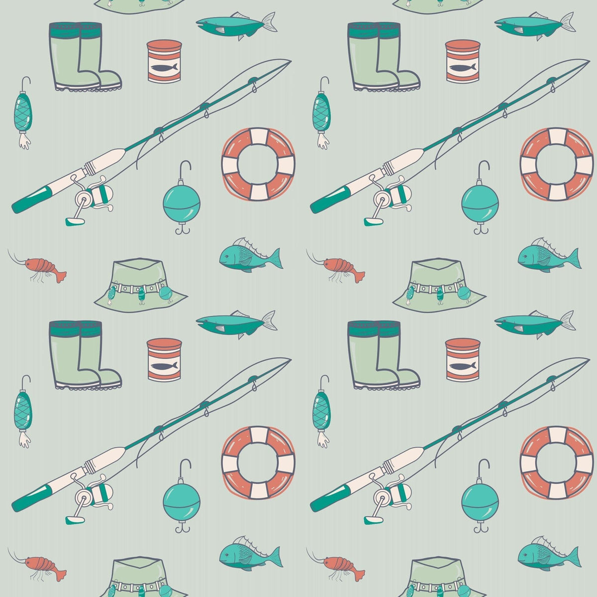 Fishing Poles Polo Romper