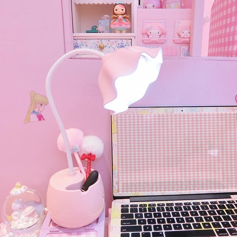 Portalápices con lámpara LED