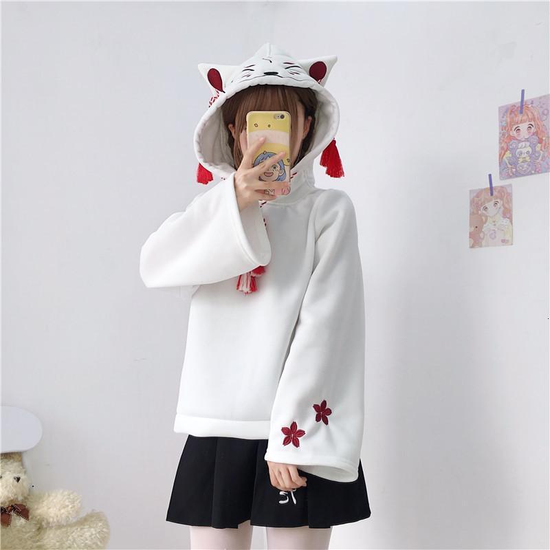 Sudadera con capucha de zorro kitsune kawaii
