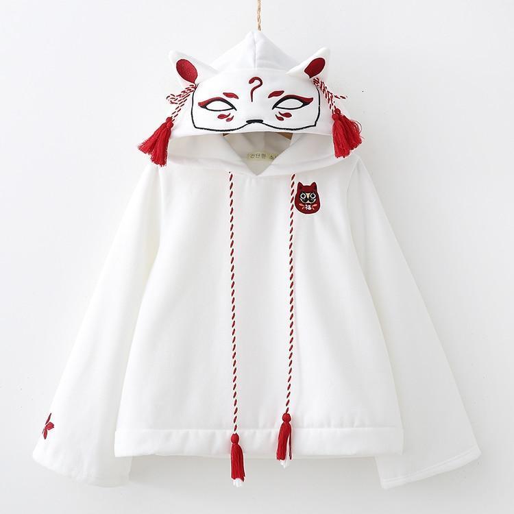 Sudadera con capucha de zorro kitsune kawaii