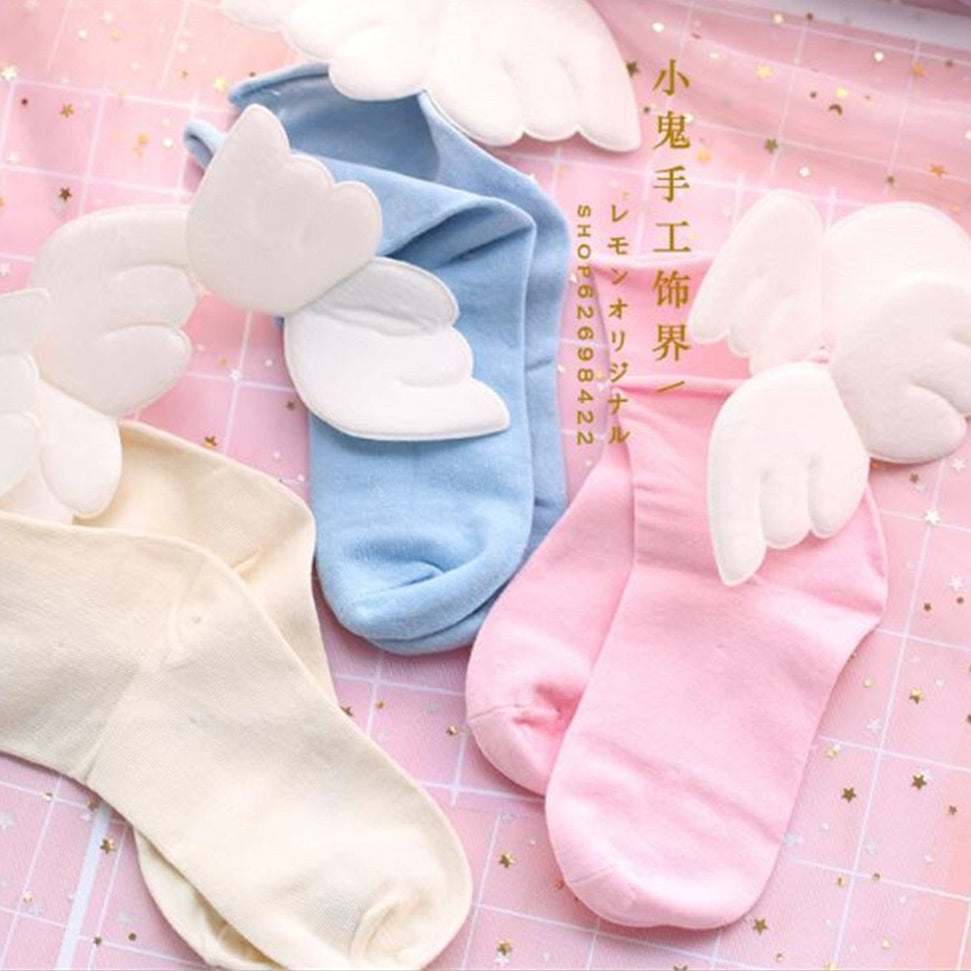 Calcetines con alas de ángel