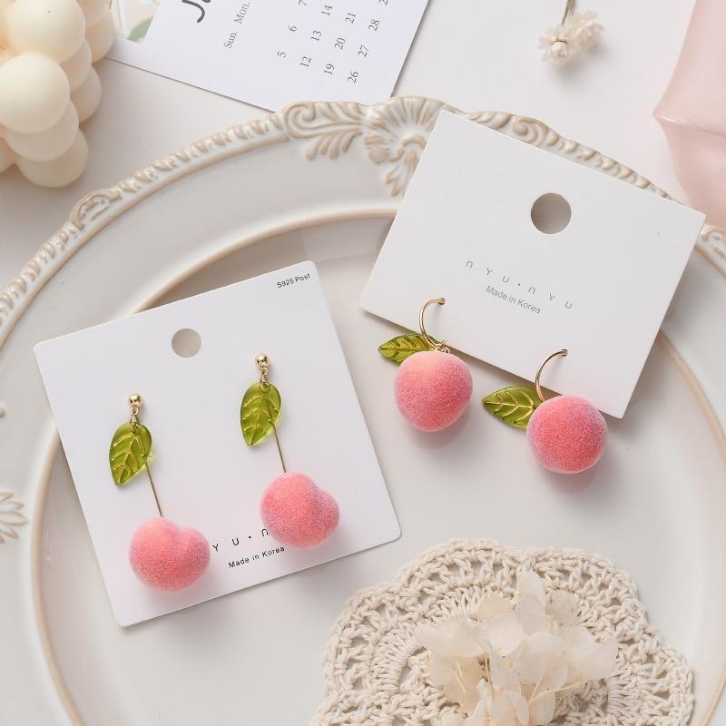 Pendientes de melocotón