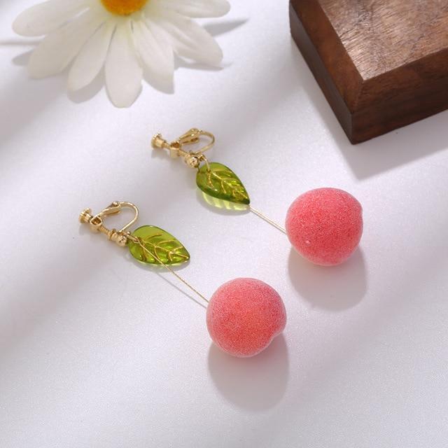 Pendientes de melocotón