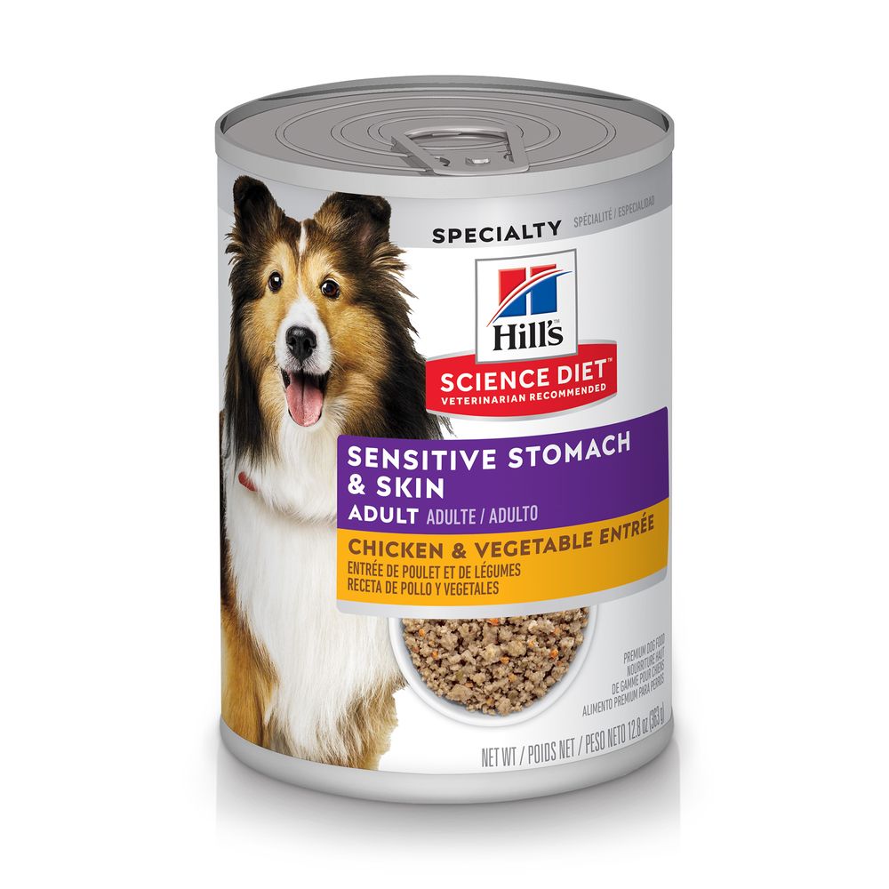 Science Diet Adulto Sensible Estómago y Piel Entrante de Pollo y Vegetales (12.8oz)