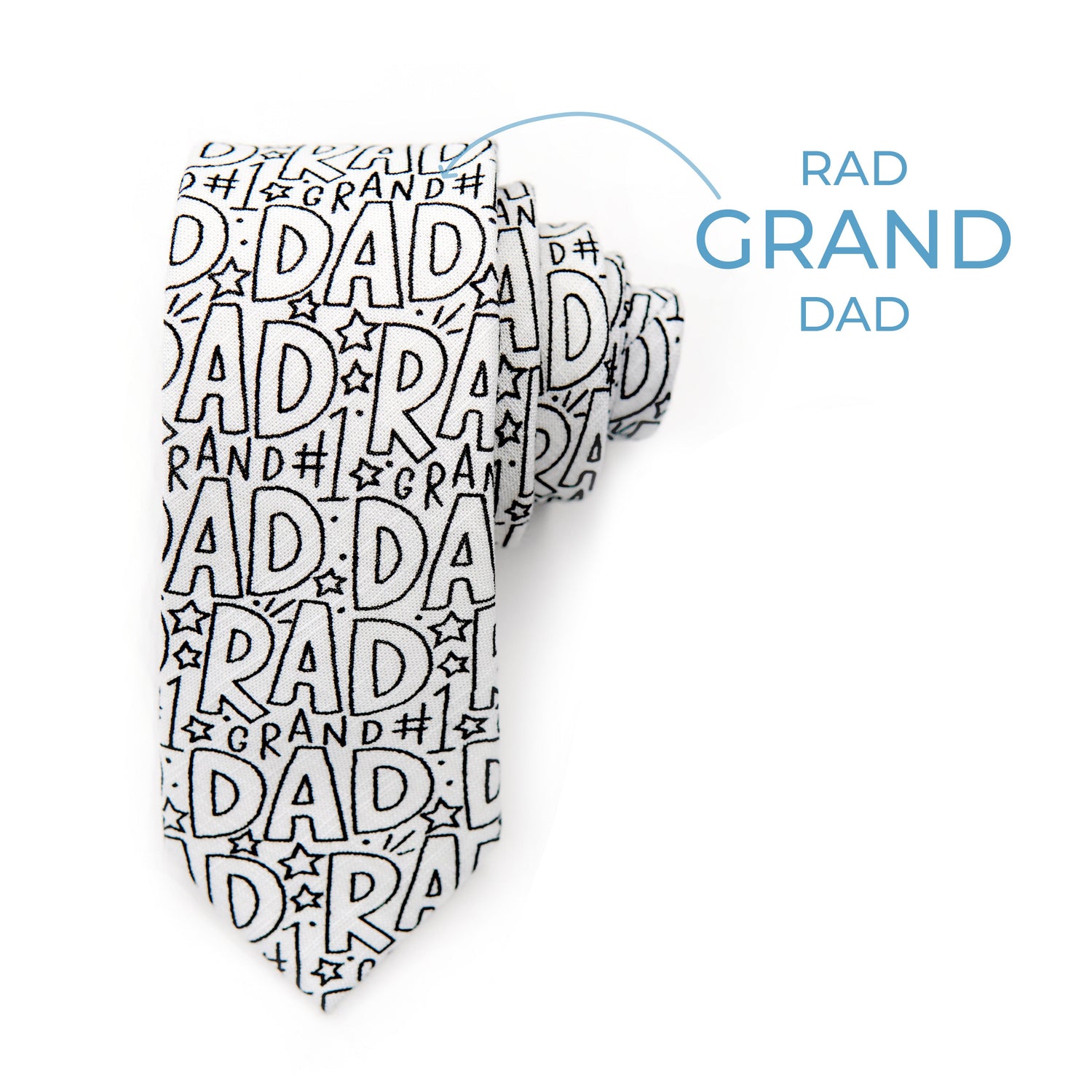 Color Your Legacy: Rad GRAND Dad Coloring Tie – Unleash Your Inner Artist