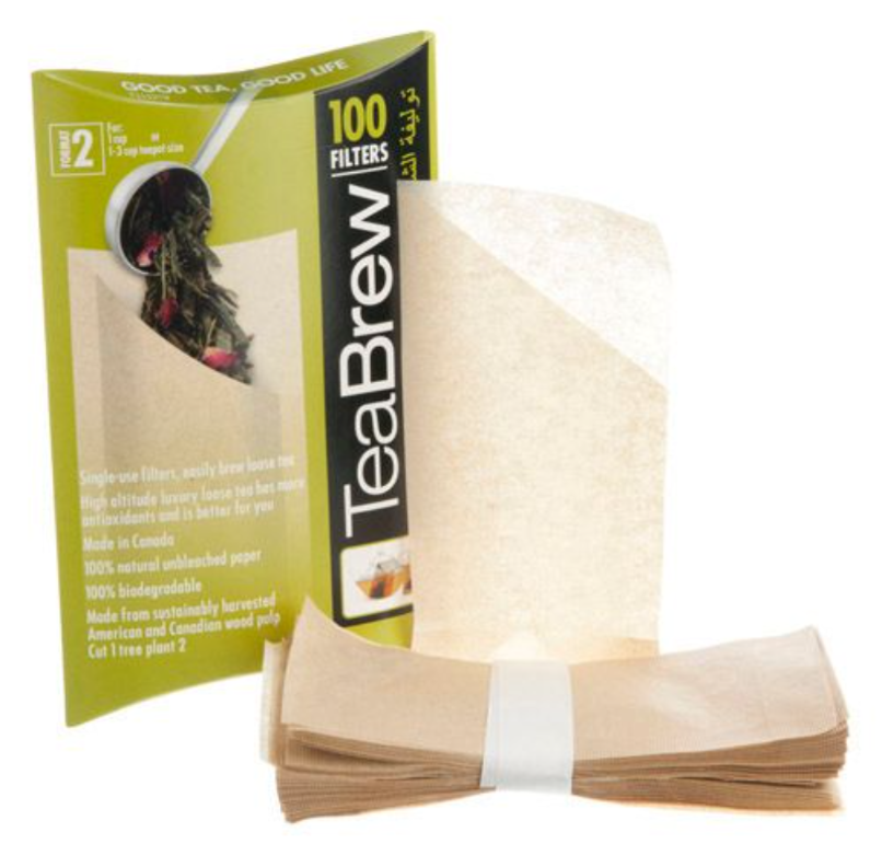 TeaBrew Biodegradable Compostable Disposable Tea Bags (100 Count)