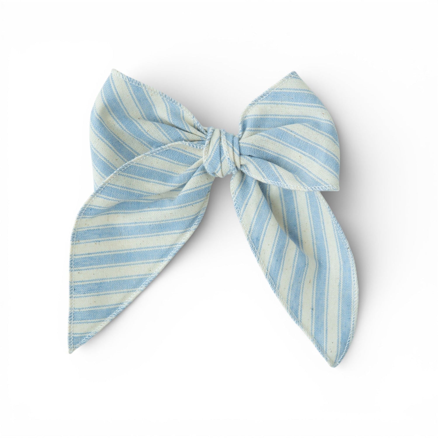 Robin Egg Stripe - Darling Hair Bow