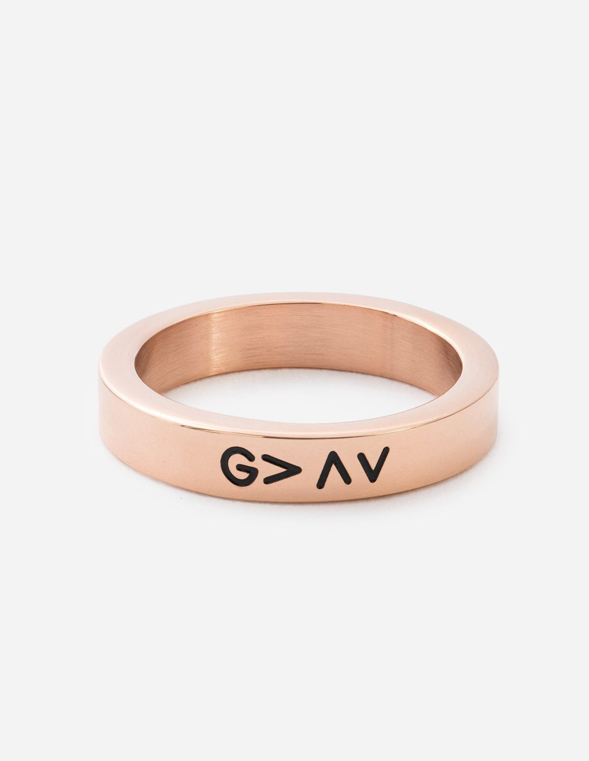 Anillo de oro rosa con altos y bajos
