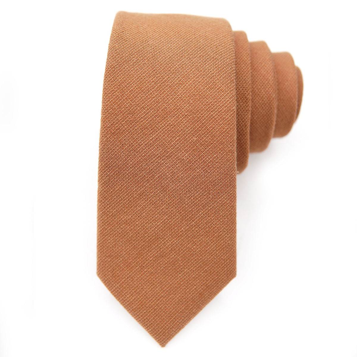 Corbata de hombre color canela